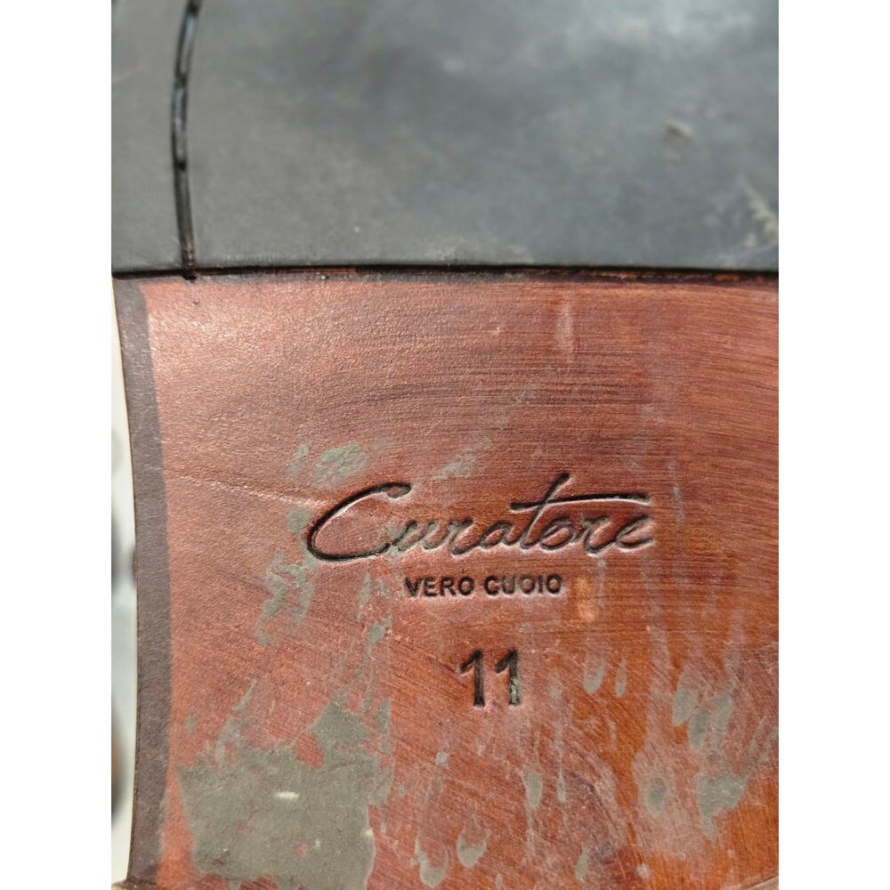 Curatore Vero Cuoio Men's Leather Chukka Boots Color: Cognac Brown Size:11 - Picture 5 of 6